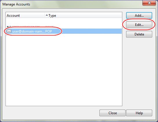 Manage Account : Edit